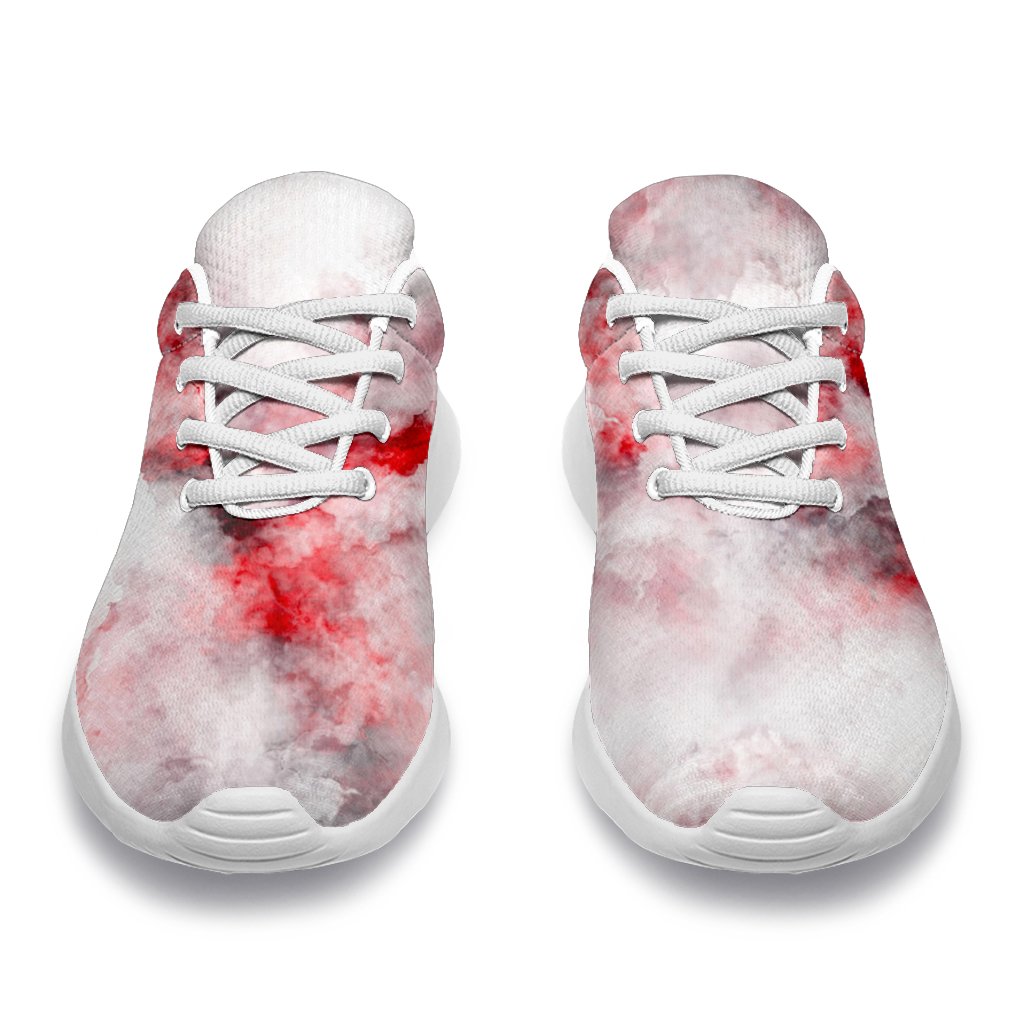 White Ruby Marble Print Sport Shoes GearFrost