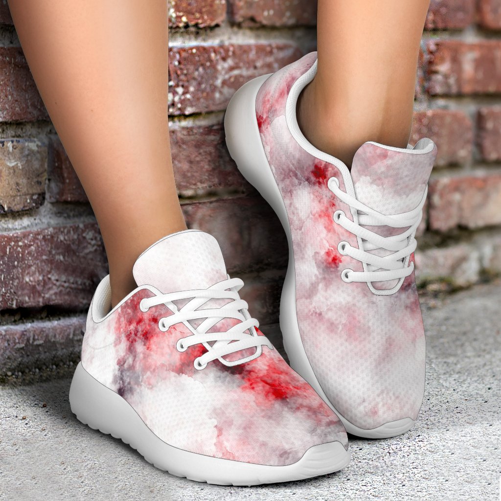 White Ruby Marble Print Sport Shoes GearFrost