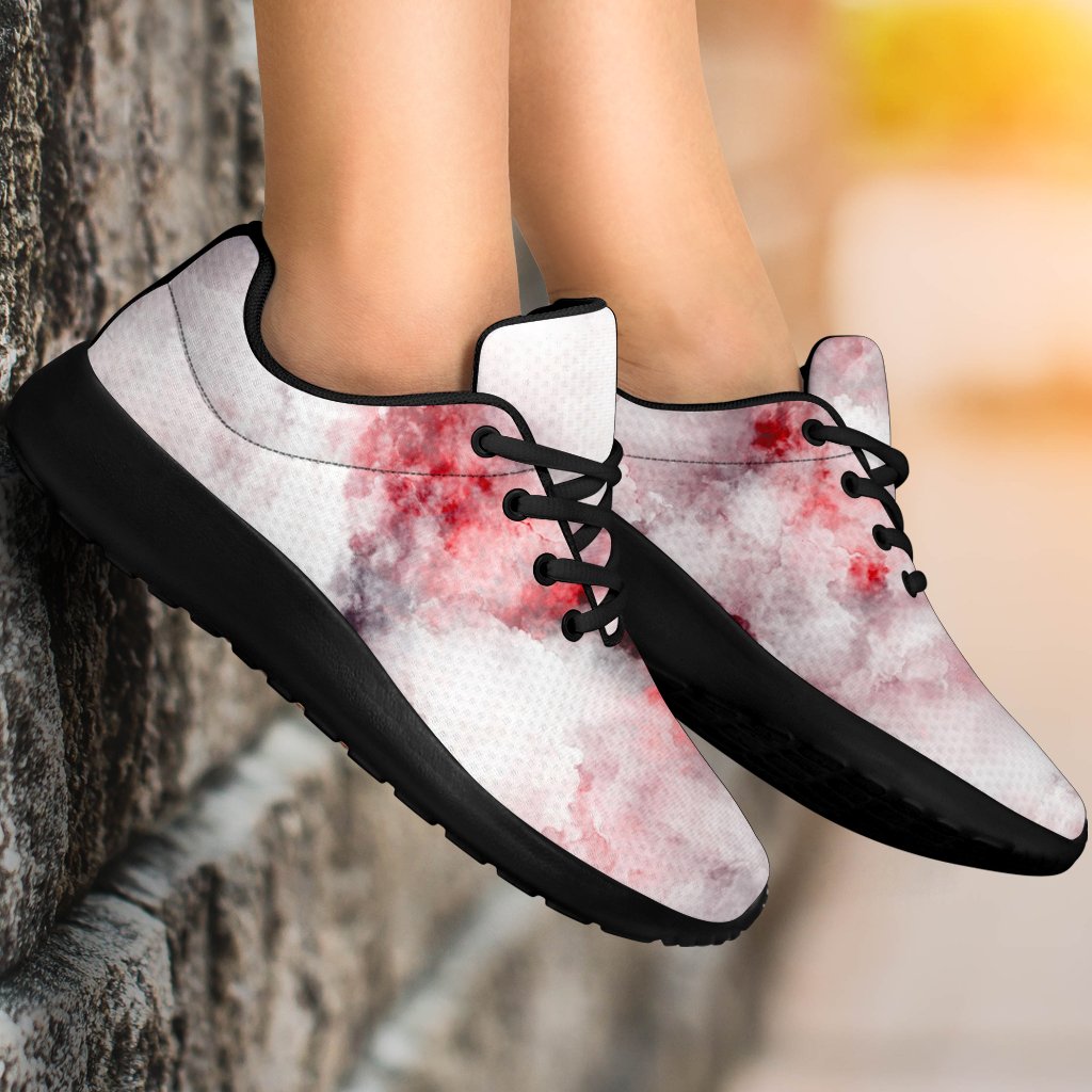 White Ruby Marble Print Sport Shoes GearFrost