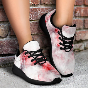 White Ruby Marble Print Sport Shoes GearFrost