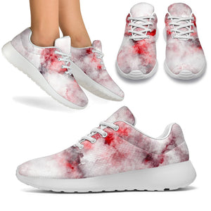 White Ruby Marble Print Sport Shoes GearFrost