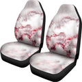 White Ruby Marble Print Universal Fit Car Seat Covers