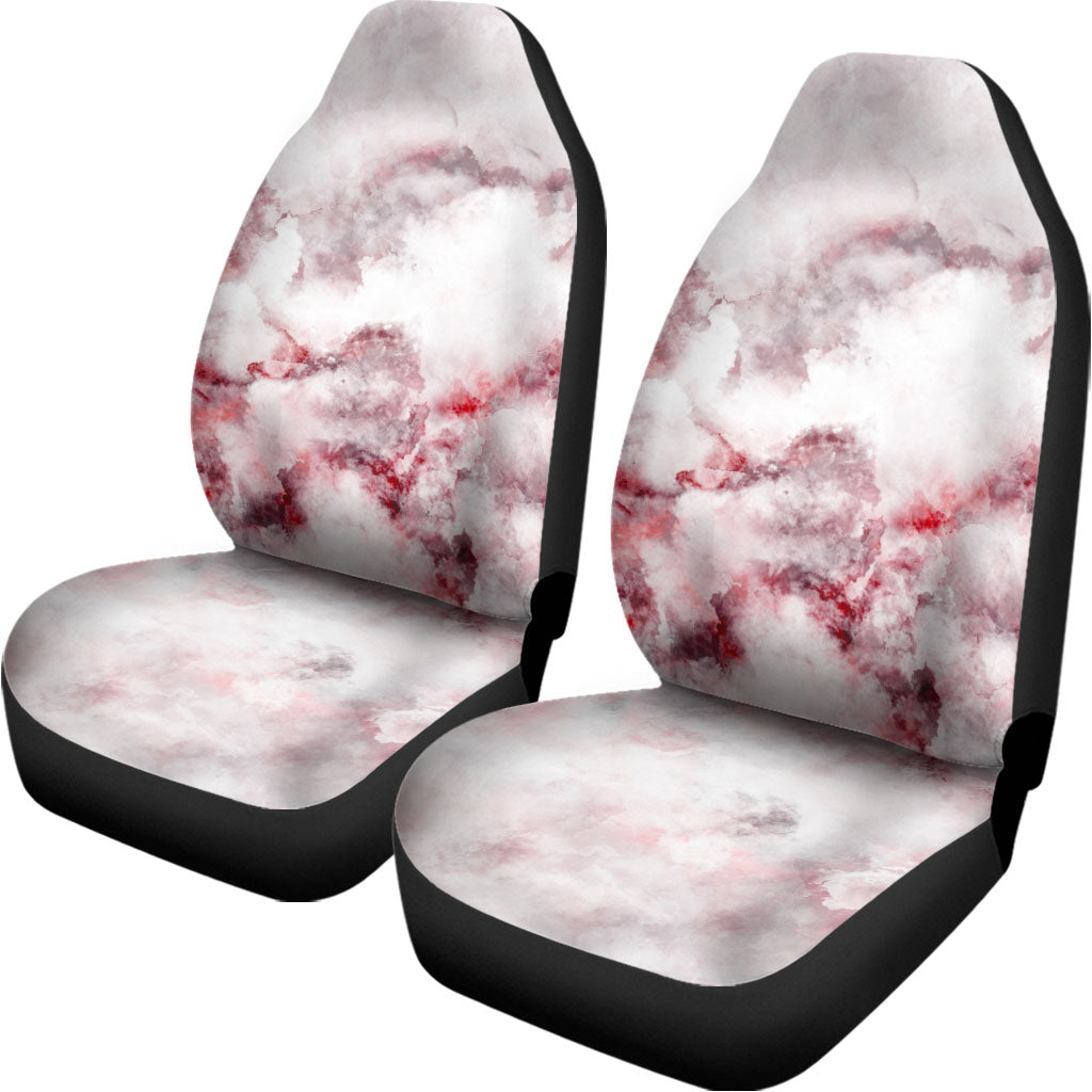 White Ruby Marble Print Universal Fit Car Seat Covers