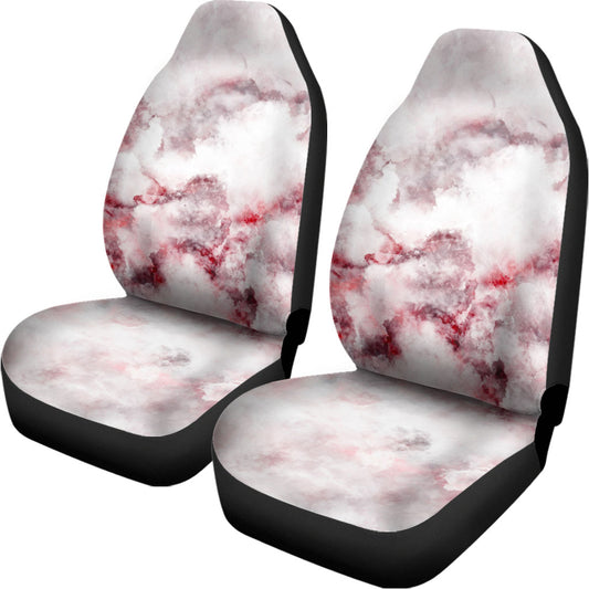 White Ruby Marble Print Universal Fit Car Seat Covers