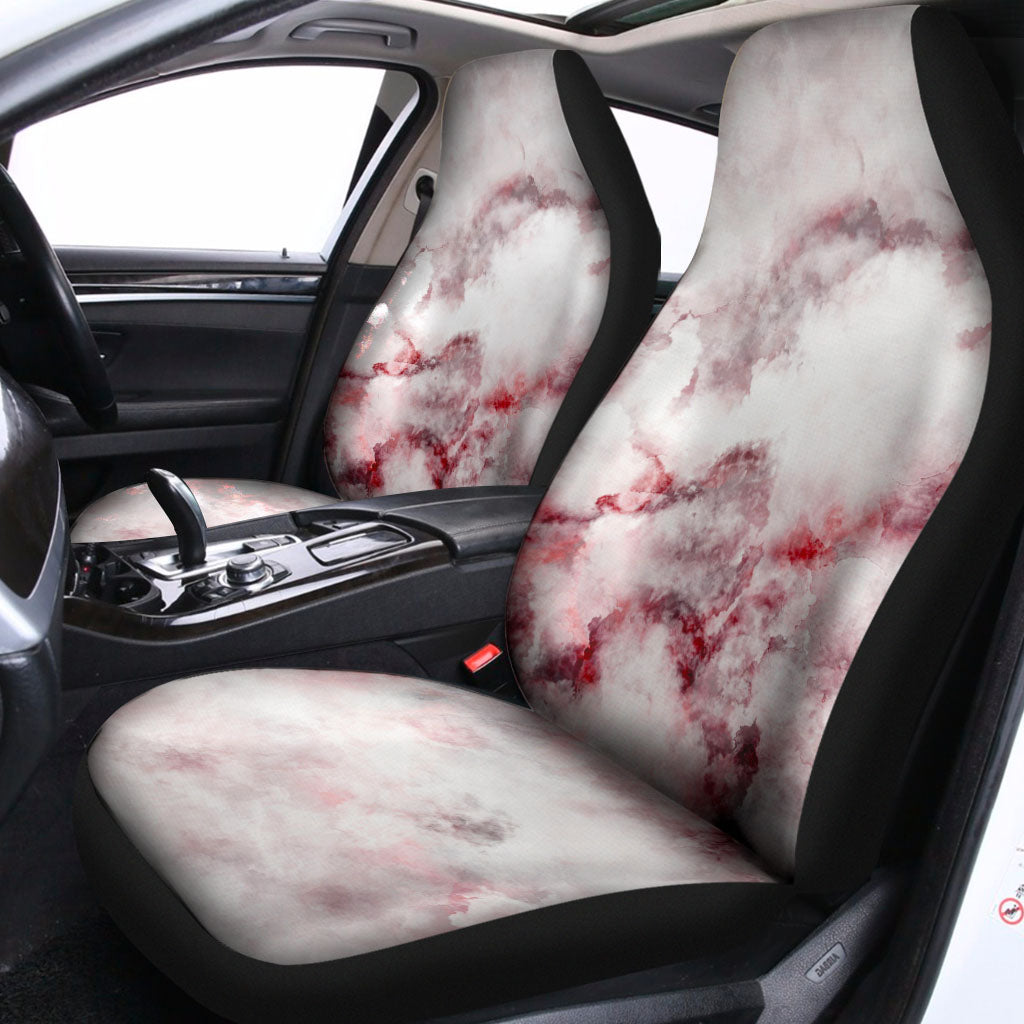 White Ruby Marble Print Universal Fit Car Seat Covers