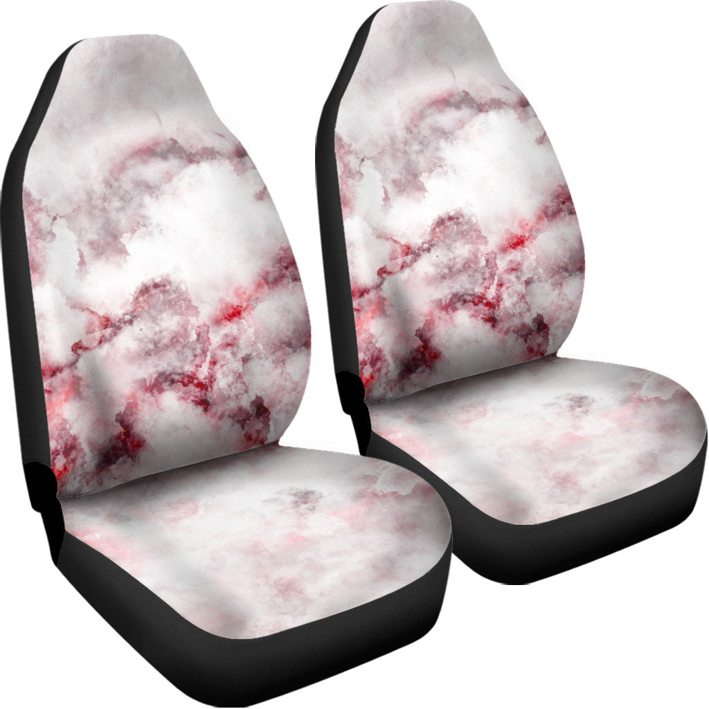 White Ruby Marble Print Universal Fit Car Seat Covers