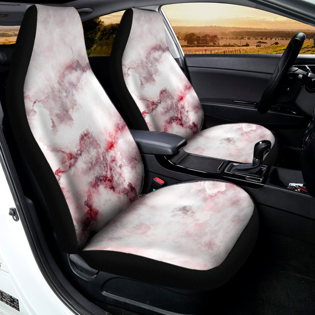 White Ruby Marble Print Universal Fit Car Seat Covers