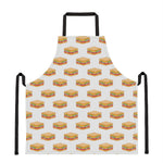 White Sandwiches Pattern Print Apron