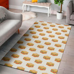 White Sandwiches Pattern Print Area Rug