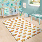 White Sandwiches Pattern Print Area Rug