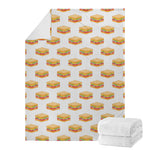 White Sandwiches Pattern Print Blanket