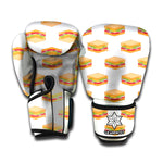 White Sandwiches Pattern Print Boxing Gloves