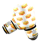 White Sandwiches Pattern Print Boxing Gloves
