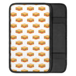 White Sandwiches Pattern Print Car Center Console Cover