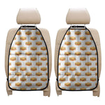 White Sandwiches Pattern Print Car Seat Organizers