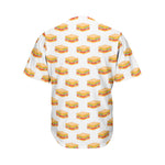White Sandwiches Pattern Print Men's Baseball Jersey