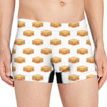 White Sandwiches Pattern Print Men's Boxer Briefs