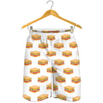 White Sandwiches Pattern Print Men's Shorts