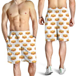 White Sandwiches Pattern Print Men's Shorts