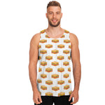 White Sandwiches Pattern Print Men's Tank Top