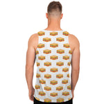 White Sandwiches Pattern Print Men's Tank Top