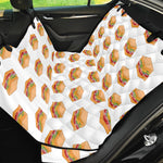 White Sandwiches Pattern Print Pet Car Back Seat Cover