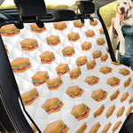 White Sandwiches Pattern Print Pet Car Back Seat Cover