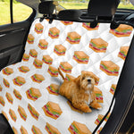 White Sandwiches Pattern Print Pet Car Back Seat Cover