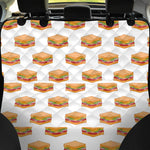 White Sandwiches Pattern Print Pet Car Back Seat Cover