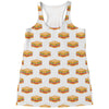 White Sandwiches Pattern Print Women's Racerback Tank Top