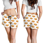 White Sandwiches Pattern Print Women's Shorts