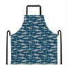 White Shark Pattern Print Apron