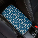 White Shark Pattern Print Car Center Console Cover