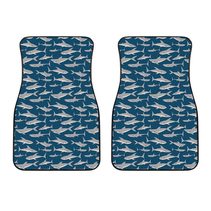 White Shark Pattern Print Front Car Floor Mats