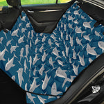 White Shark Pattern Print Pet Car Back Seat Cover