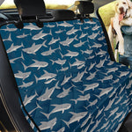 White Shark Pattern Print Pet Car Back Seat Cover