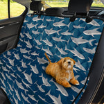 White Shark Pattern Print Pet Car Back Seat Cover