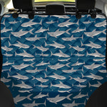 White Shark Pattern Print Pet Car Back Seat Cover