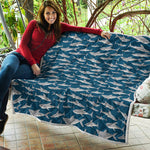 White Shark Pattern Print Quilt