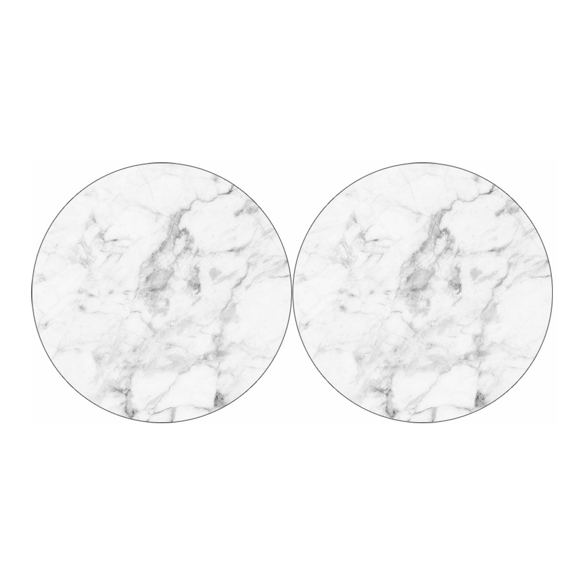 White Smoke Marble Print Car Coasters