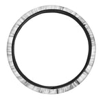 White Smoke Marble Print Car Steering Wheel Cover