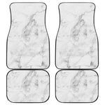 White Smoke Marble Print Front and Back Car Floor Mats
