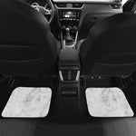 White Smoke Marble Print Front and Back Car Floor Mats