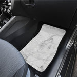 White Smoke Marble Print Front and Back Car Floor Mats