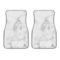 White Smoke Marble Print Front Car Floor Mats