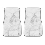 White Smoke Marble Print Front Car Floor Mats