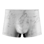 White Smoke Marble Print Men's Boxer Briefs