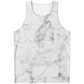 White Smoke Marble Print Men's Tank Top