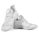 White Smoke Marble Print Mesh Knit Shoes GearFrost