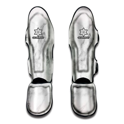 White Smoke Marble Print Muay Thai Shin Guard